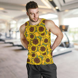Sunflower pattern Men Tank Top