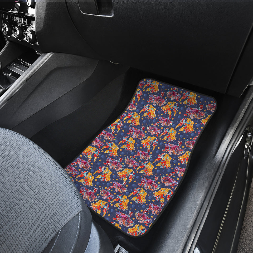 Goldfish Pattern Print Design 05 Front Car Mats