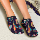 Colorful Mushroom Pattern Aqua Shoes