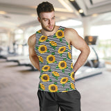 sunflowers ribbon background Men Tank Top