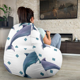 Dolphins Pattern Dotted Background Bean Bag Cover