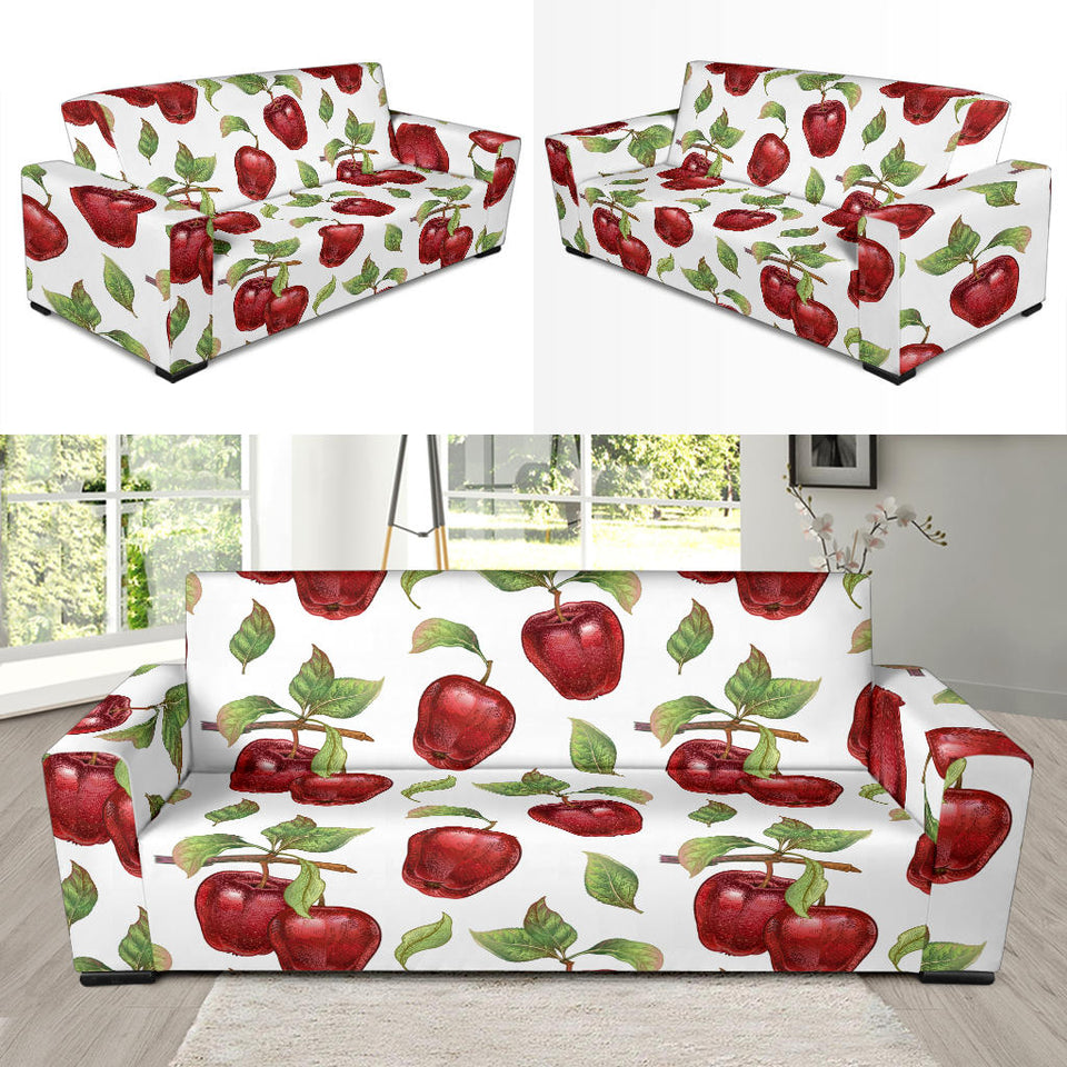 Red Apples Pattern Sofa Slipcover