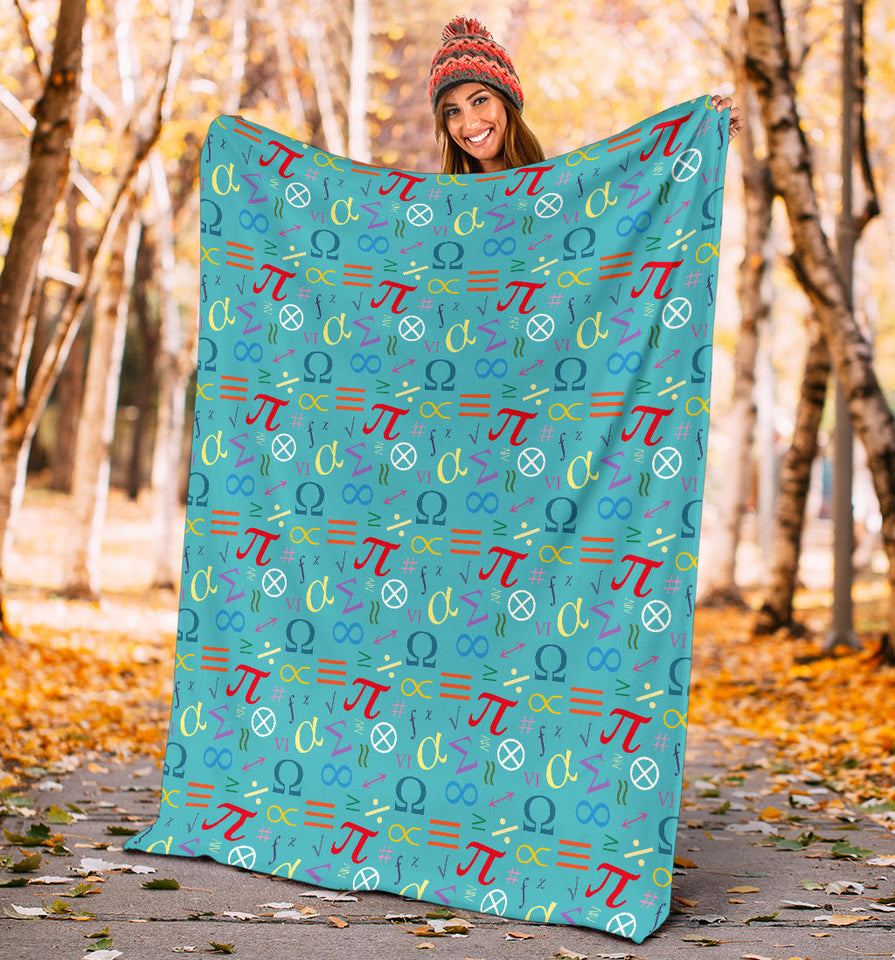 Math Pattern Print Design 02 Premium Blanket