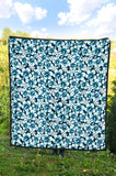 Hibiscus Pattern Print Design 04 Premium Quilt