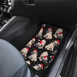 Christmas Pugs Santa_S Red Cap Pattern Front And Back Car Mats