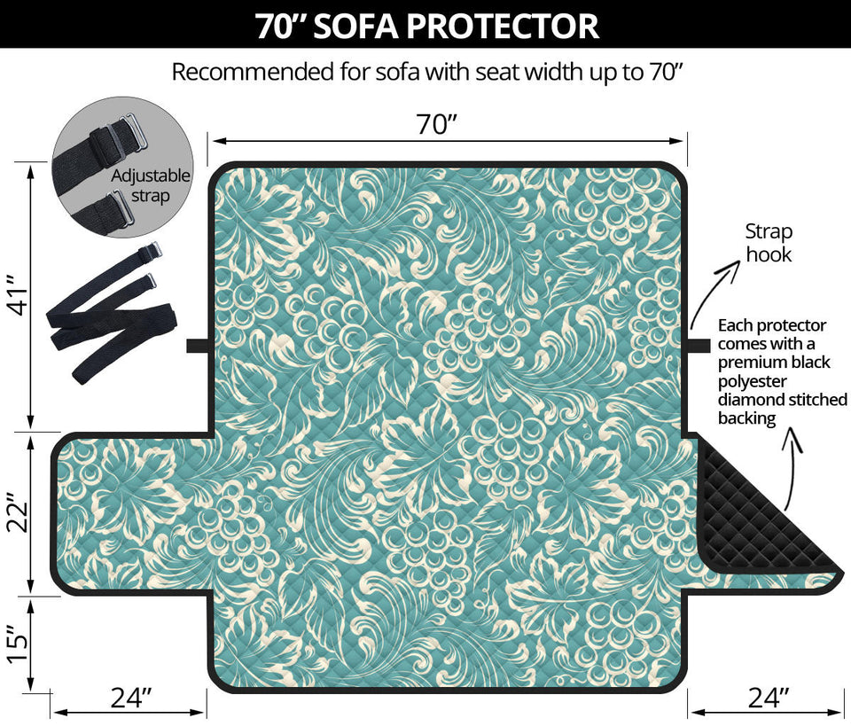 Classic Hand drawn Grape pattern Sofa Cover Protector