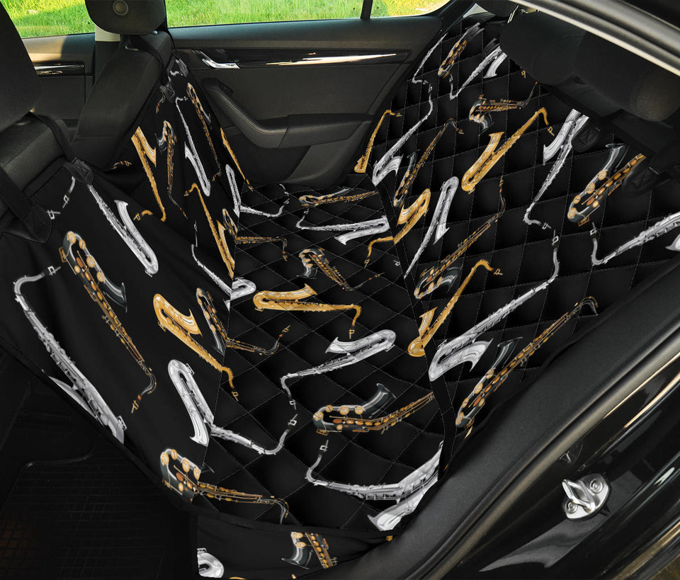 Saxophone Design Pattern Dog Car Seat Covers