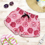 Rose Pattern Print Design 02 Women Shorts