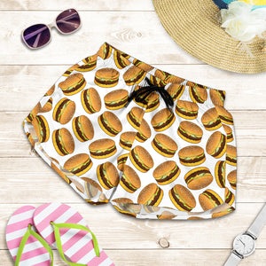 Hamburger Pattern Print Design 03 Women Shorts
