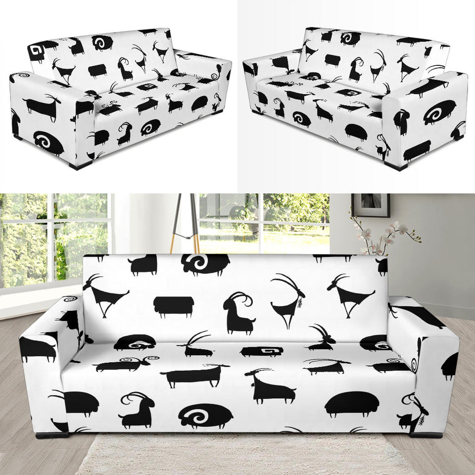 Goat Ram Pattern Sofa Slipcover
