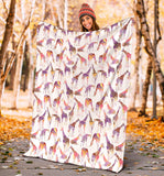Giraffe Pattern Print Design 02 Premium Blanket