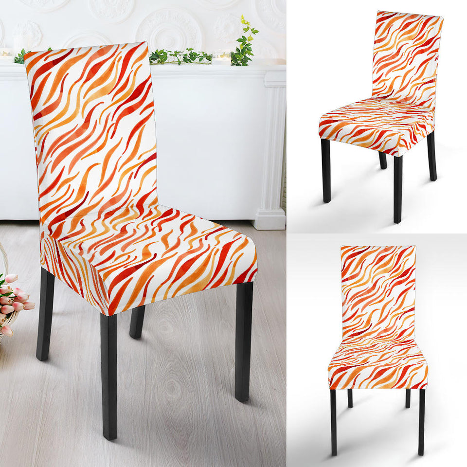 Fire Flame Watercolor Pattern Dining Chair Slipcover