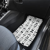 Mustache Beard Pattern Print Design 04 Front Car Mats