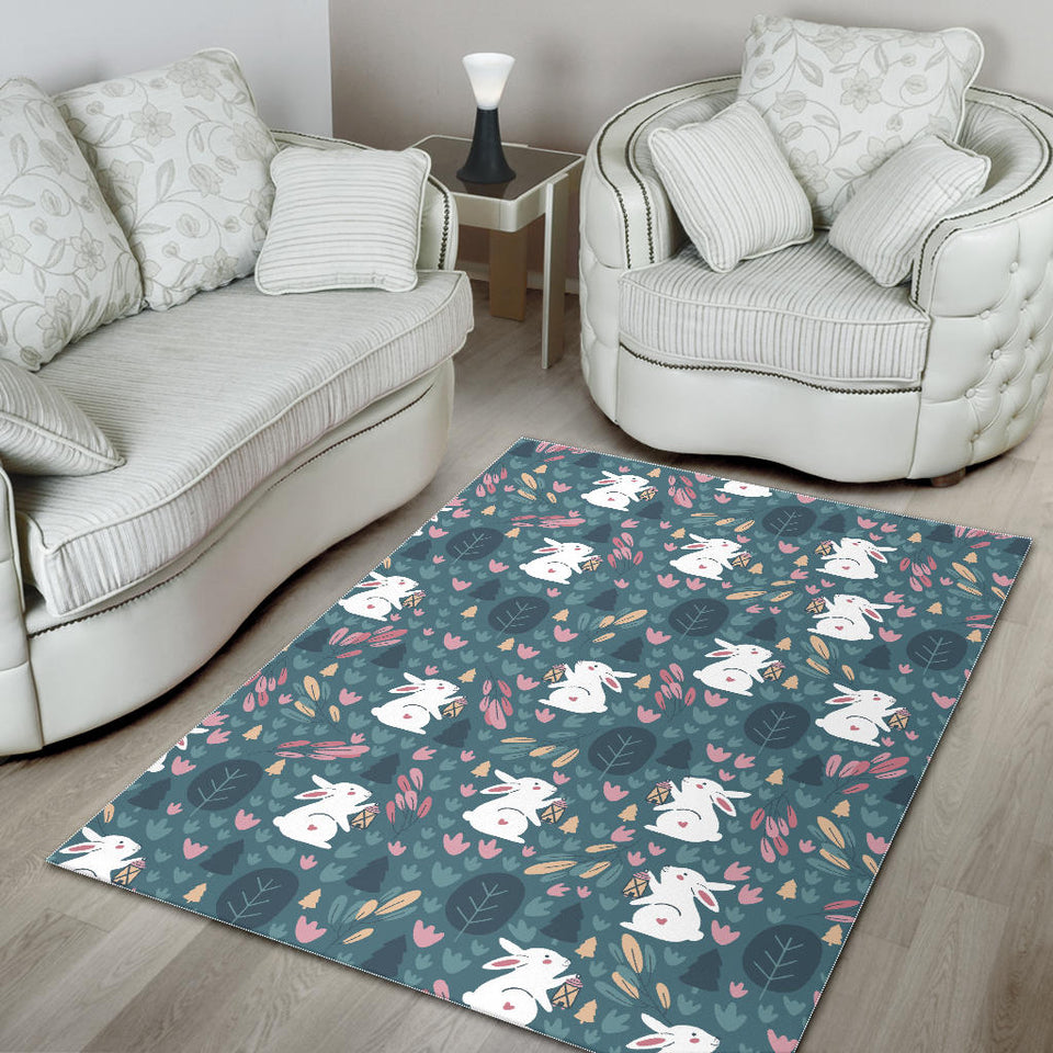 Cute Rabbit Pattern Area Rug