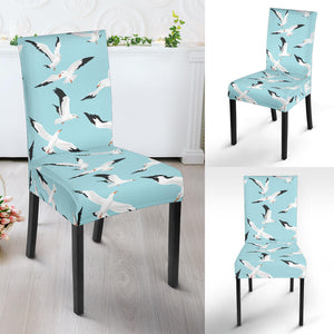 Seagull Pattern Print Design 01 Dining Chair Slipcover