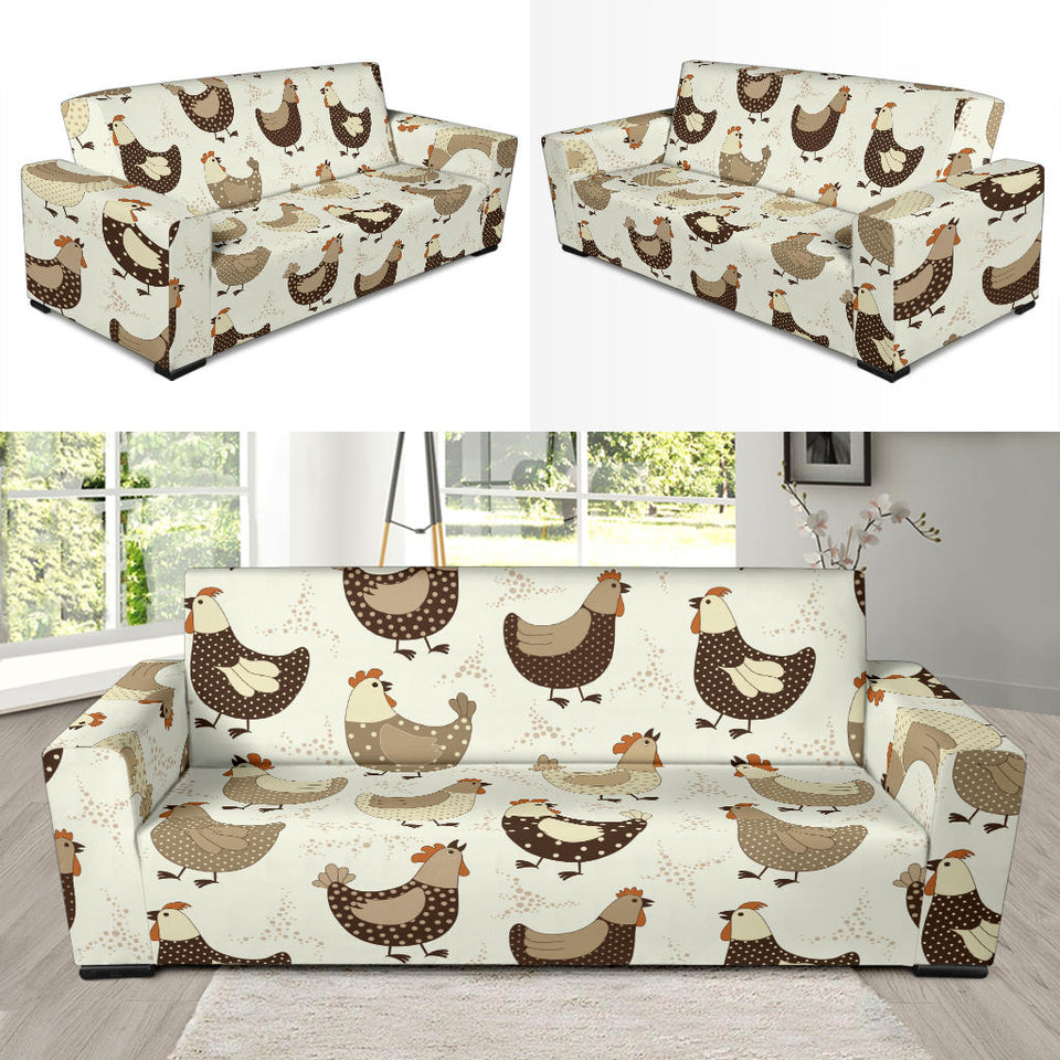 Cute Rooster Chicken Cock Sofa Slipcover
