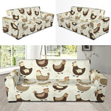 Cute Rooster Chicken Cock Sofa Slipcover