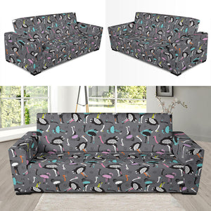 Ostrich Pattern Print Design 01 Sofa Slipcover