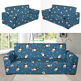 Cute Boston Terrier Dog Spattern Sofa Slipcover