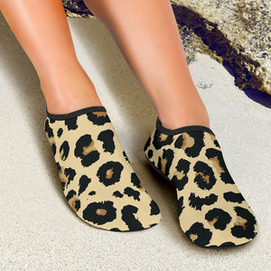 Leopard Print Design Pattern Aqua Shoes