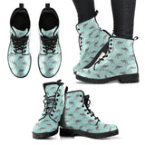 Kangaroo Pattern Background Leather Boots
