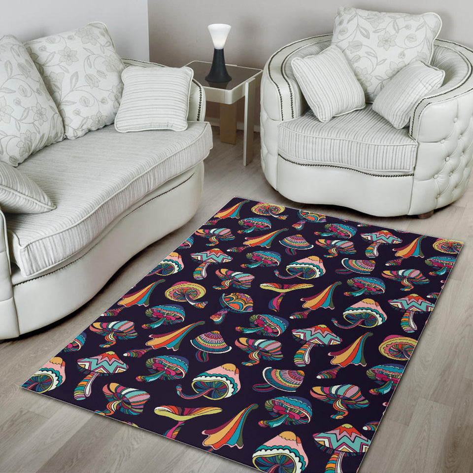 Colorful Mushroom Design Pattern Acolorful Mushroom Pattern Area Rugrea Rug