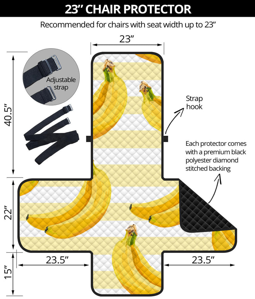 Banana pattern blackground Chair Cover Protector