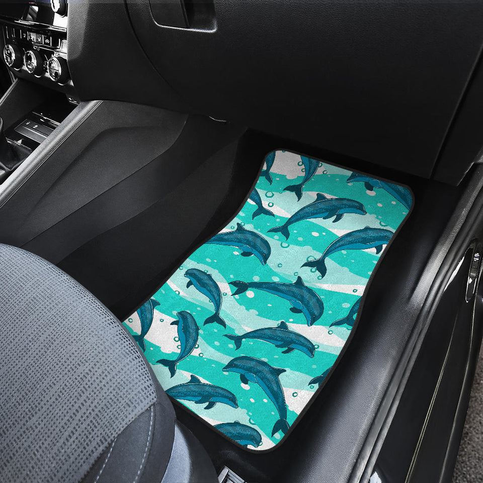 Dolphin Sea Pattern Front And Back Car Mats