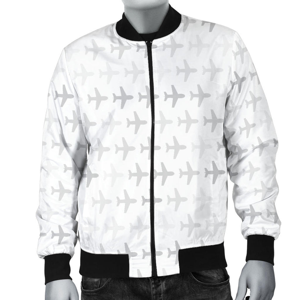 Airplane Print Pattern Men'S Bomber Jacket