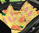 Grapefruit Yellow Background Dog Car Seat Covers