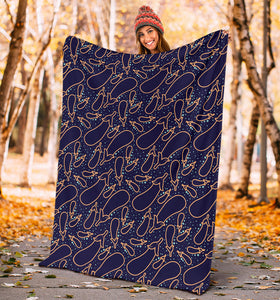 Eggplant Pattern Print Design 04 Premium Blanket