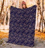 Eggplant Pattern Print Design 04 Premium Blanket