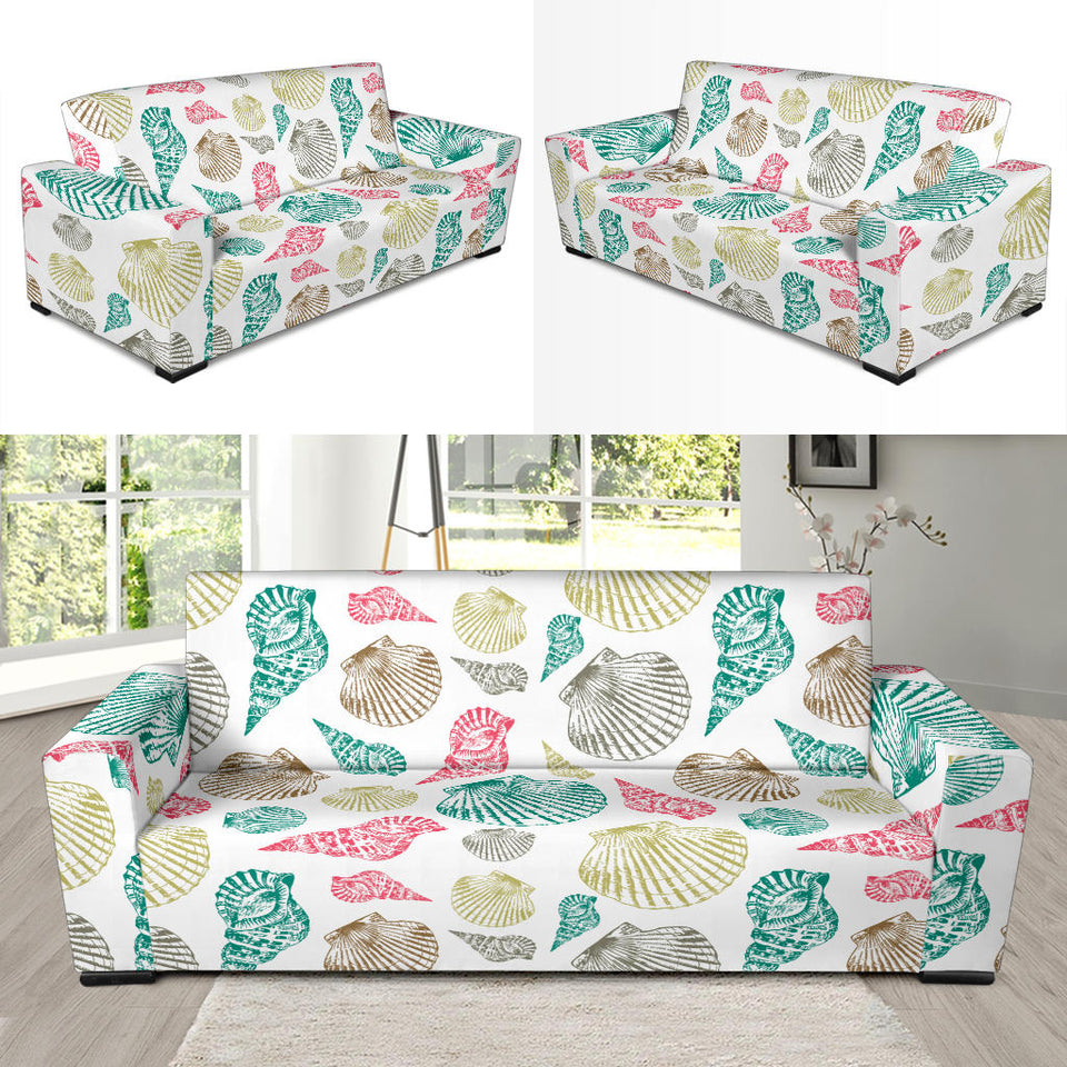 Colorful Shell Pattern Sofa Slipcover