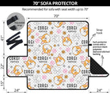 Corgi Dog Pattern Sofa Cover Protector