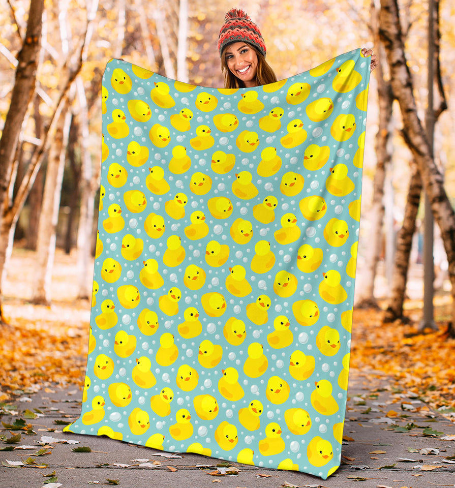 Duck Toy Pattern Print Design 03 Premium Blanket
