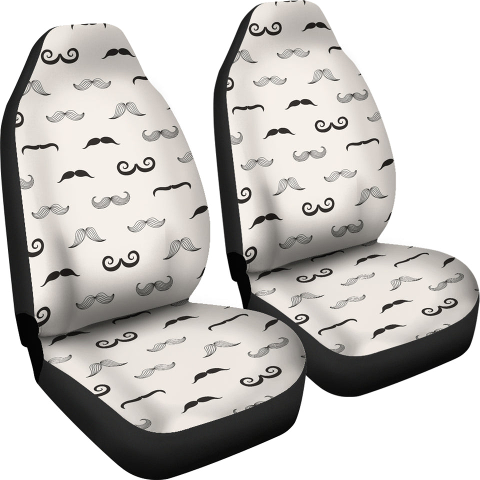 Mustache Beard Pattern Print Design 05 Universal Fit Car Seat Covers