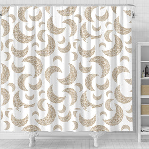 Cool Gold Moon Abstract Pattern Shower Curtain Fulfilled In US
