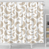 Cool Gold Moon Abstract Pattern Shower Curtain Fulfilled In US