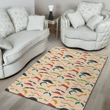 Mustache Beard Pattern Print Design 03 Area Rug