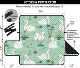 White swan lake pattern Sofa Cover Protector