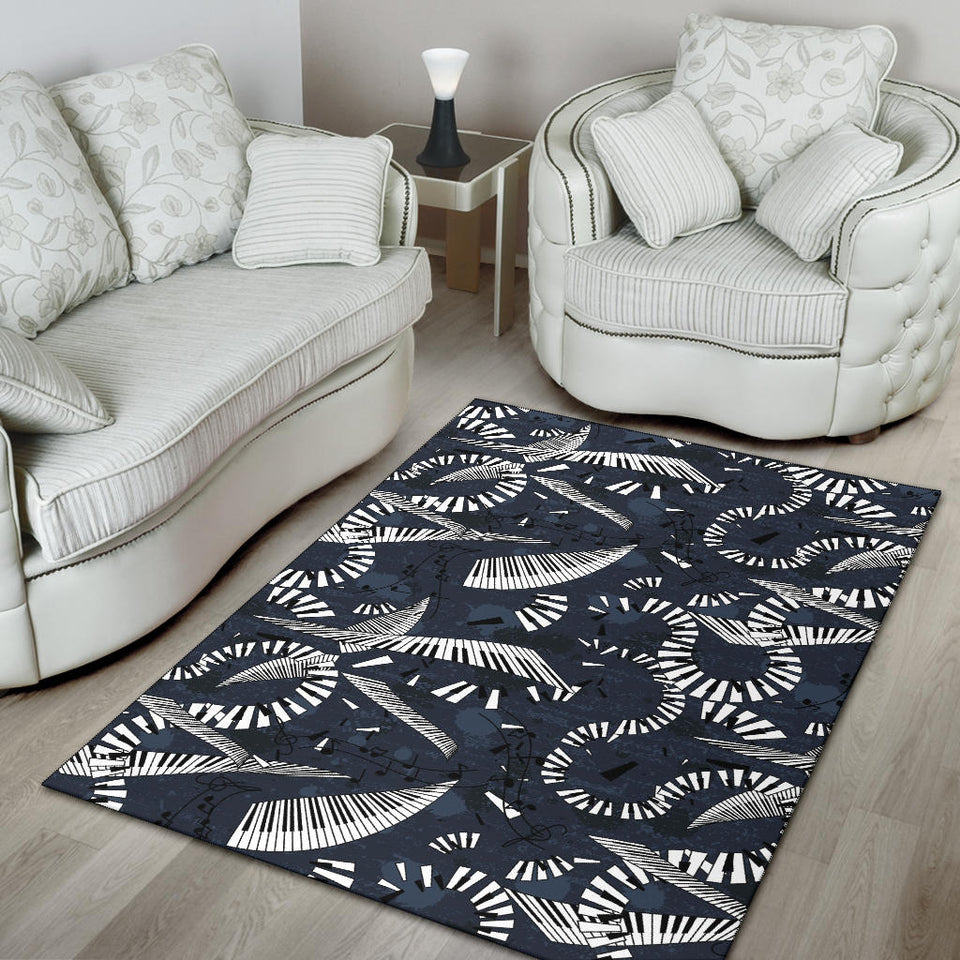 Piano Pattern Print Design 02 Area Rug