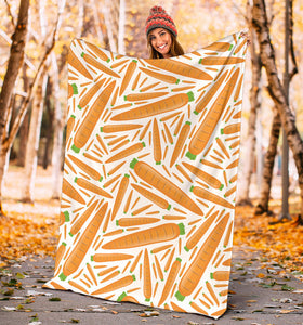 Carrot Pattern Print Design 02 Premium Blanket