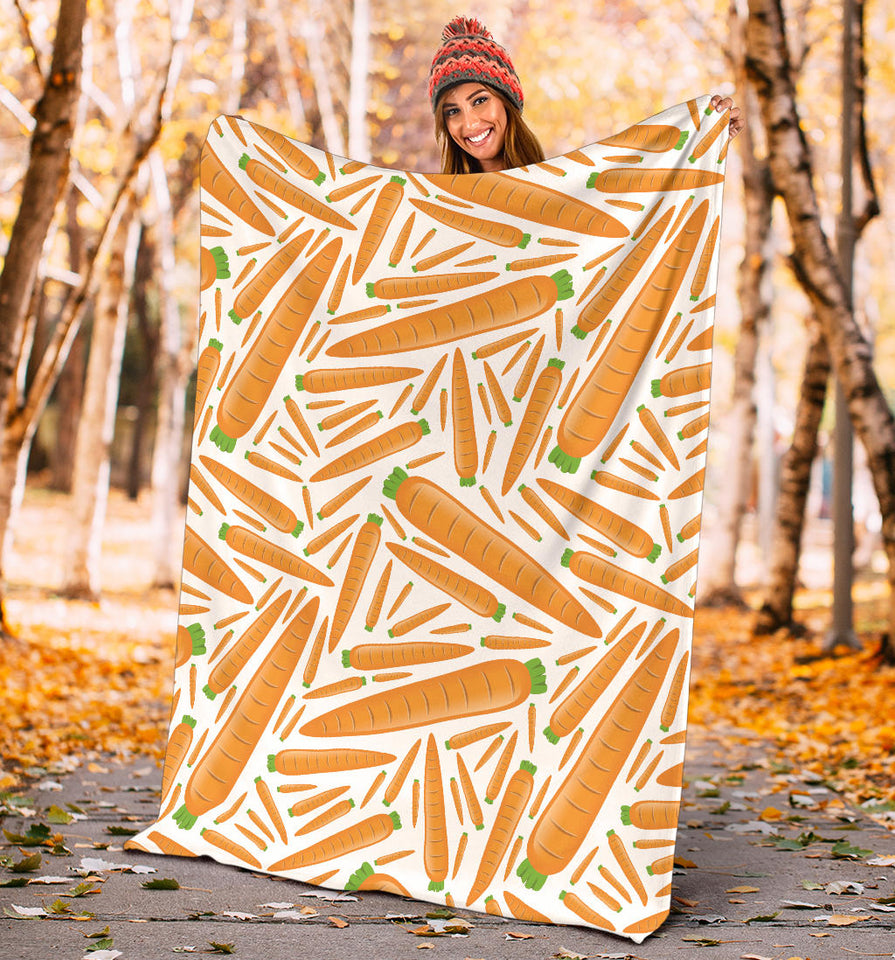 Carrot Pattern Print Design 02 Premium Blanket