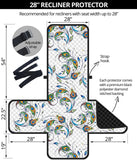 Peacock feather pattern Recliner Cover Protector