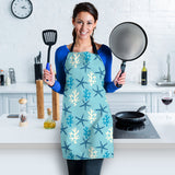 Blue Starfish Coral Reef Pattern Adjustable Apron