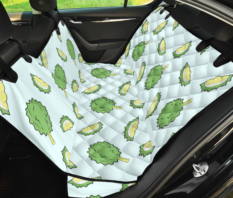 Durian Pattern Blue Background Dog Car Seat Covers