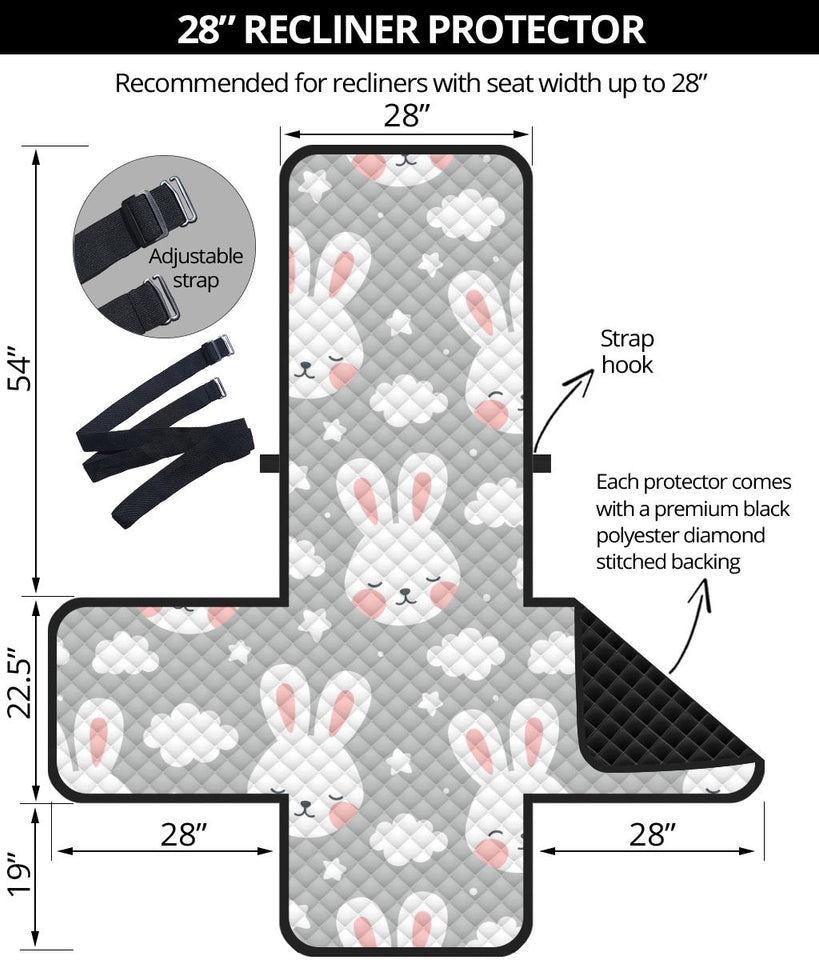 Rabbit cloud Pattern Recliner Cover Protector