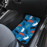 Colorful Rhino Pattern Front And Back Car Mats