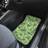 Canabis Marijuana Weed Pattern Print Design 01 Front and Back Car Mats