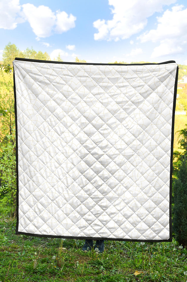Arabic White Pattern Premium Quilt